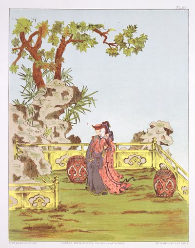 Couple in a Chinese garden (from 